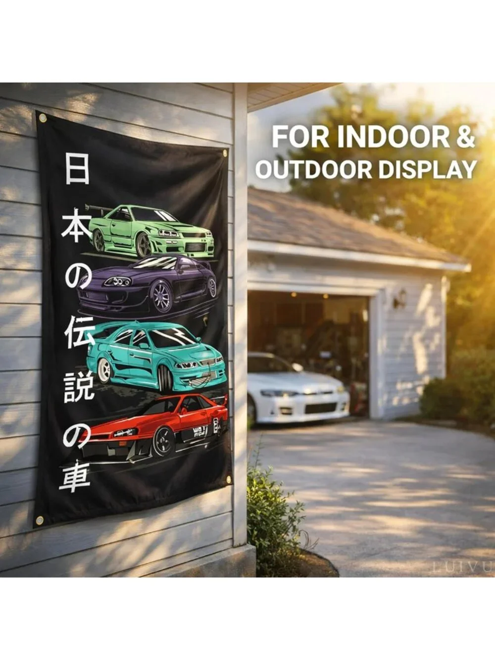 3x5ft Cool Polyester Racing Flag - Vintage JDM GTR Banner for Home & Garage